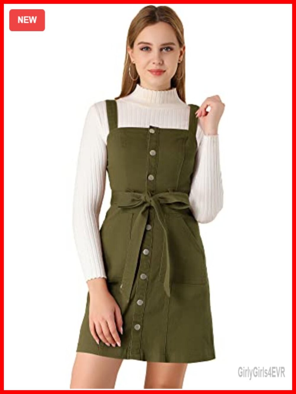 Allegra K Womens Denim Overall Dress A-Line Adjustable Strap Sleeveless